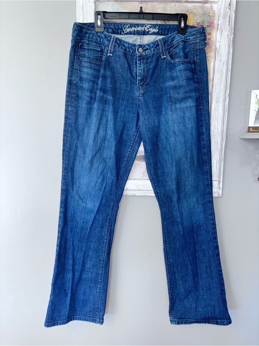 American Eagle True Boot Jeans Stretch Denim Women’s 14 Whisking Stretch